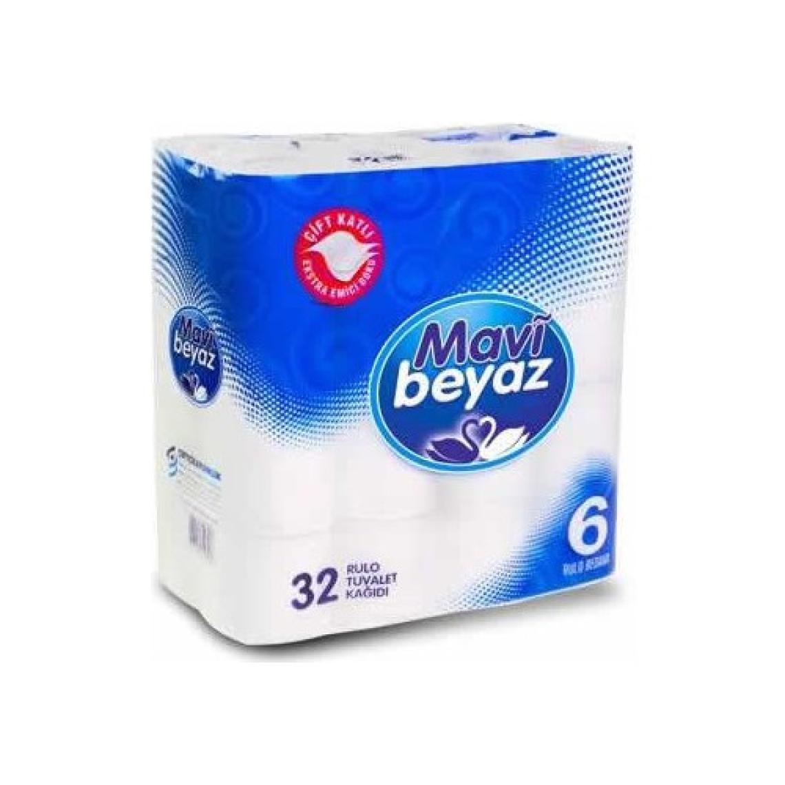 Mavi Beyaz Çift Kat Tuvalet Kağıdı 32 Li