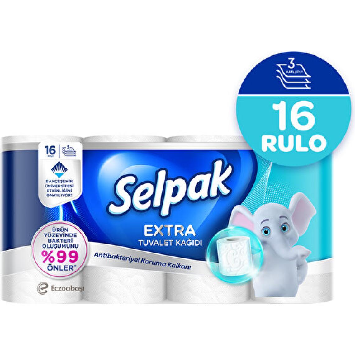 Selpak Extra Banyo Ferahlatma 16'lı Tuvalet Kağıdı