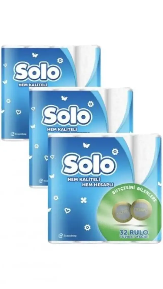 Solo Tuvalet Kağıdı 96 Rulo (32x3 Rulo)