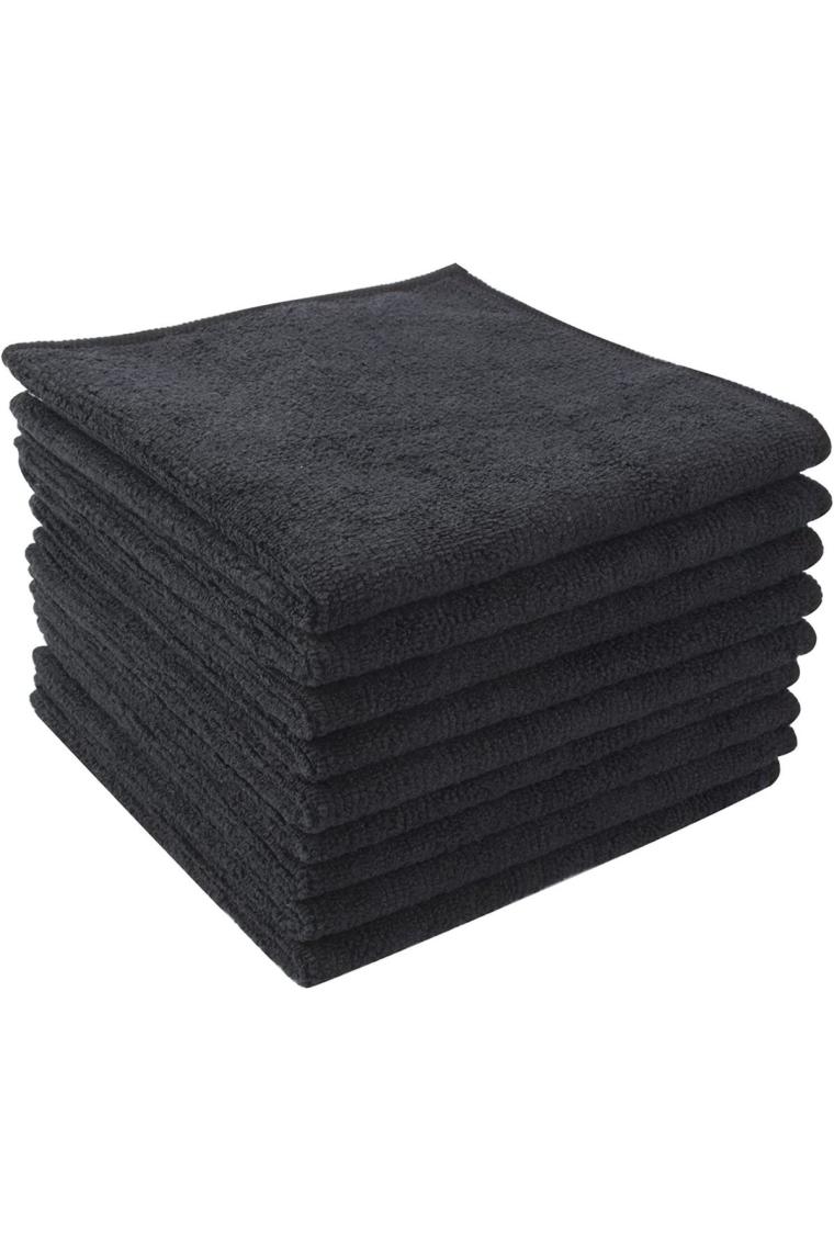 ( 3 Adet ) Diamond Seri Özel Siyah Renk Mikrofiber Genel Temizlik Bezi 40*40 Cm