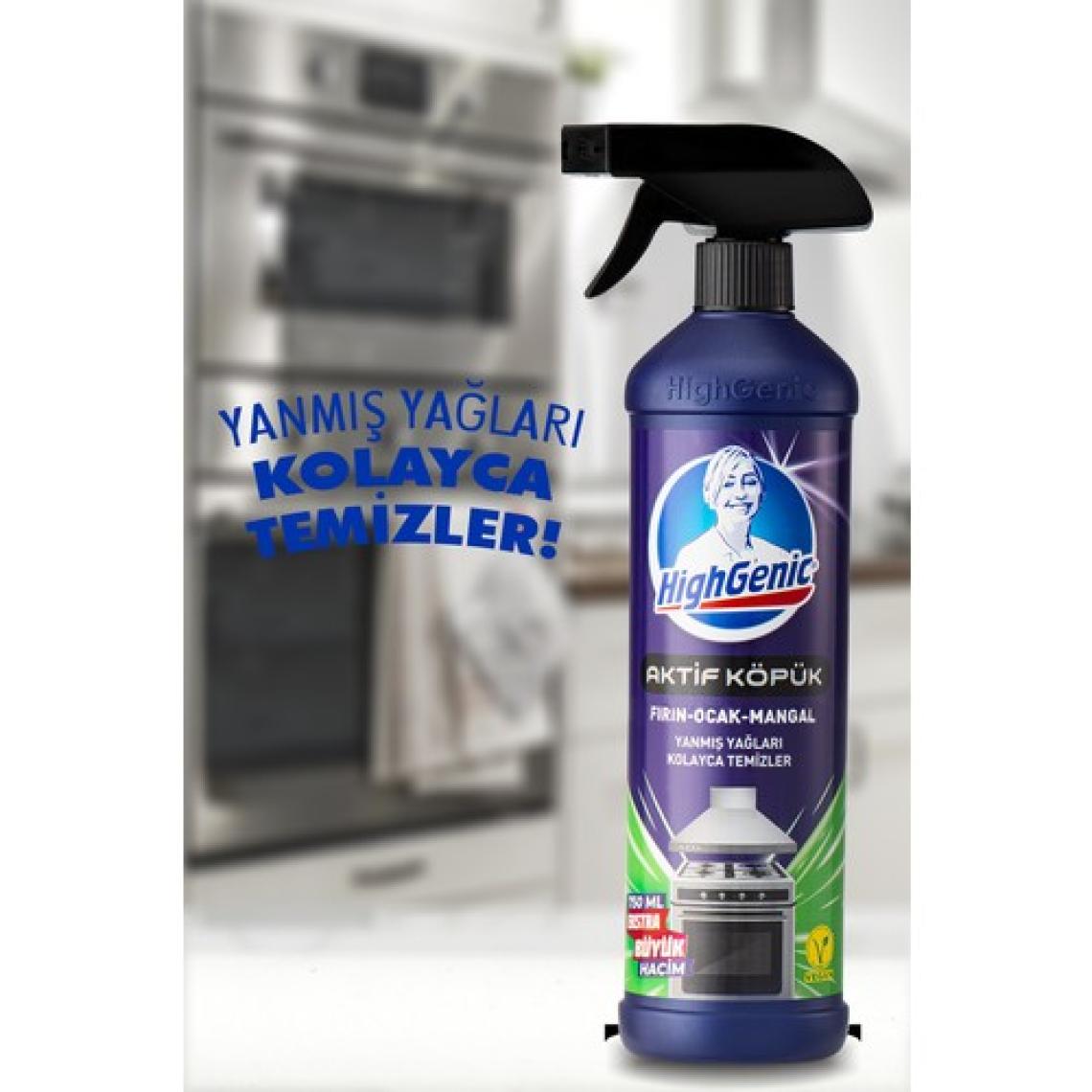 Highgenic Aktif Köpük- Fırın ,ocak, Mangal Temizleyici 750 ml