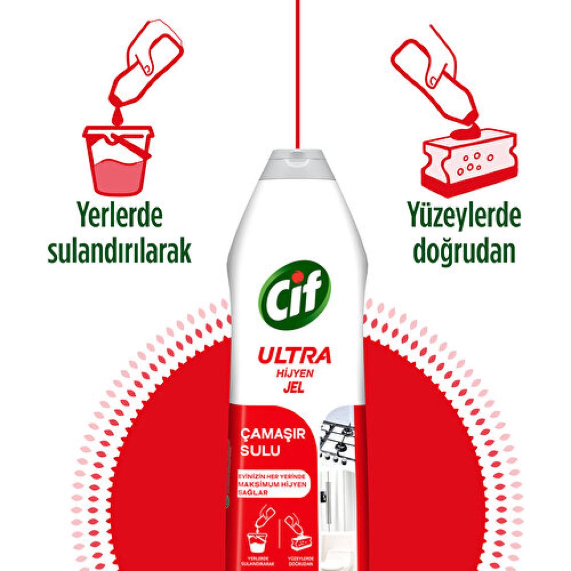 Cif Ultra Hijyen Jel Yüzey Temizleyici 750 ml