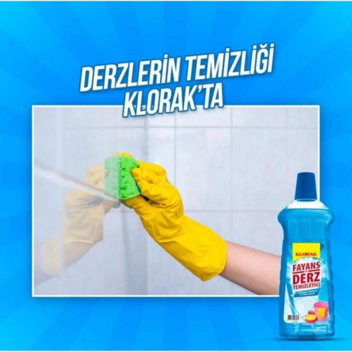 Klorak Fayans Derz Temizleyici 970 ml x 2 Adet Fırsat Paketi