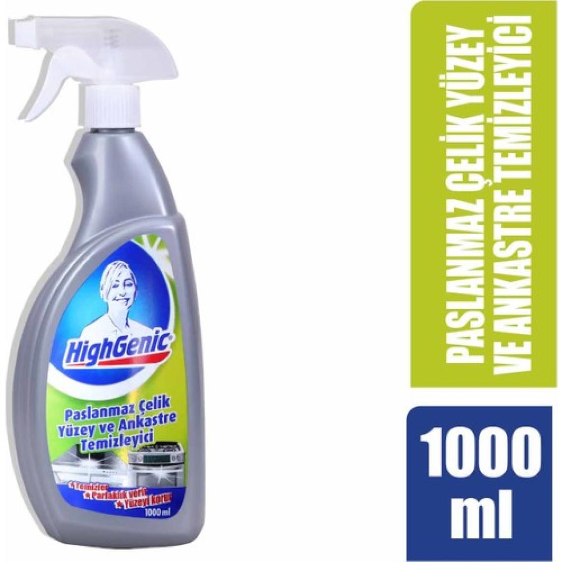 HighGenic Paslanmaz Çelik Yüzey ve Ankastre Temizleyici 1000 ml