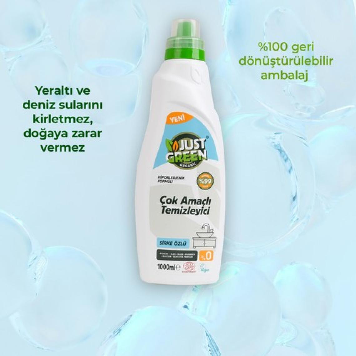 Bitkisel Çok Amaçlı Yüzey Temizleyici - Sirke Özlü -% 100 Doğal ve Etkili Temizlik (1000 Ml)