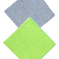 Universal Kareli 2li Mikrofiber 50x70cm Temizlik Bezi - Yeşil/gri