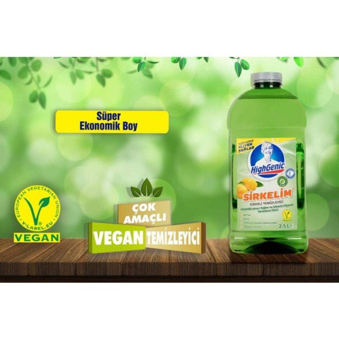 Highgenic Sirkelim Sirkeli Temizleyici Limon Esanslı 2,5 Lt