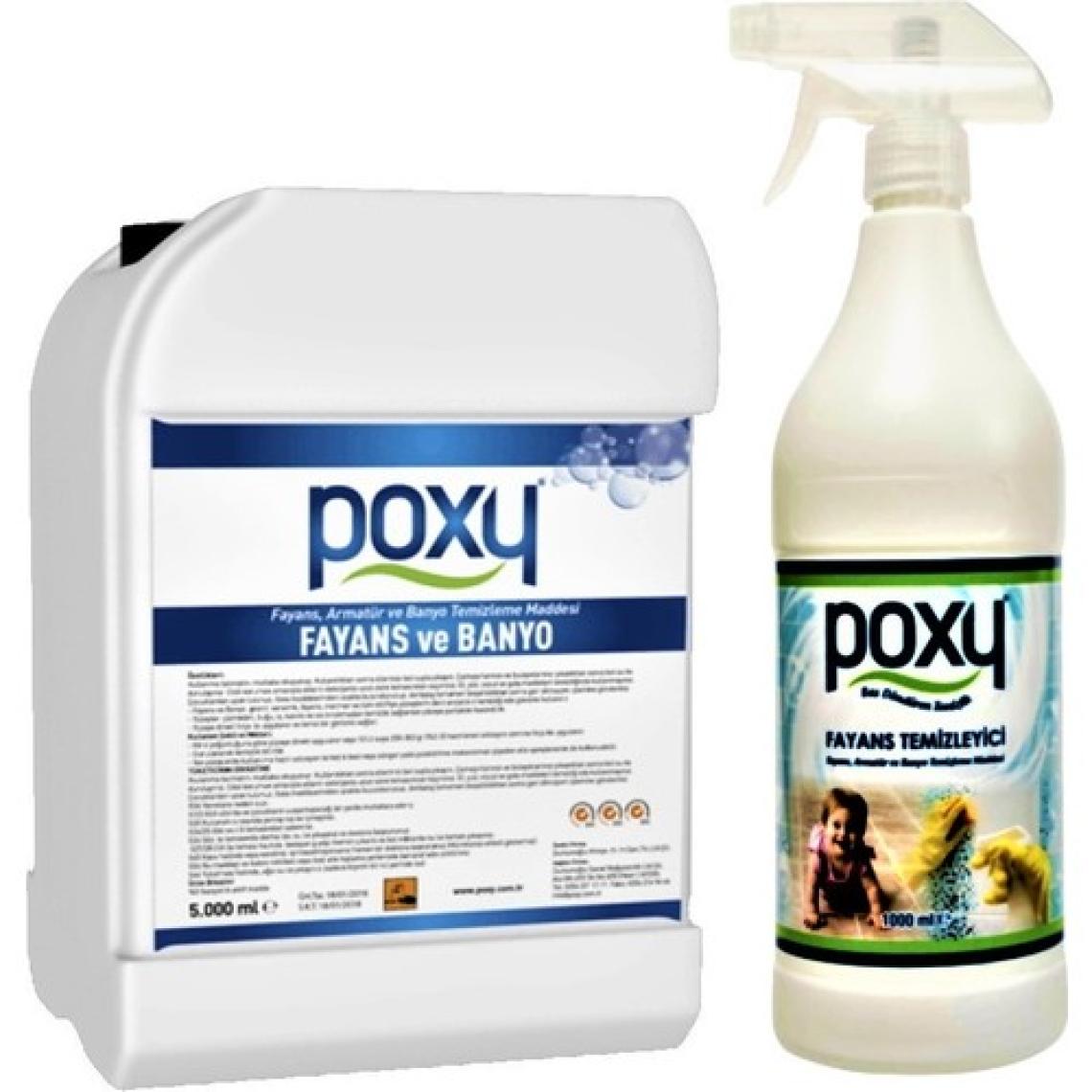 Poxy Fayans Derz Temizleyici 5 Lt & Fayans Temizleyici 1 Lt