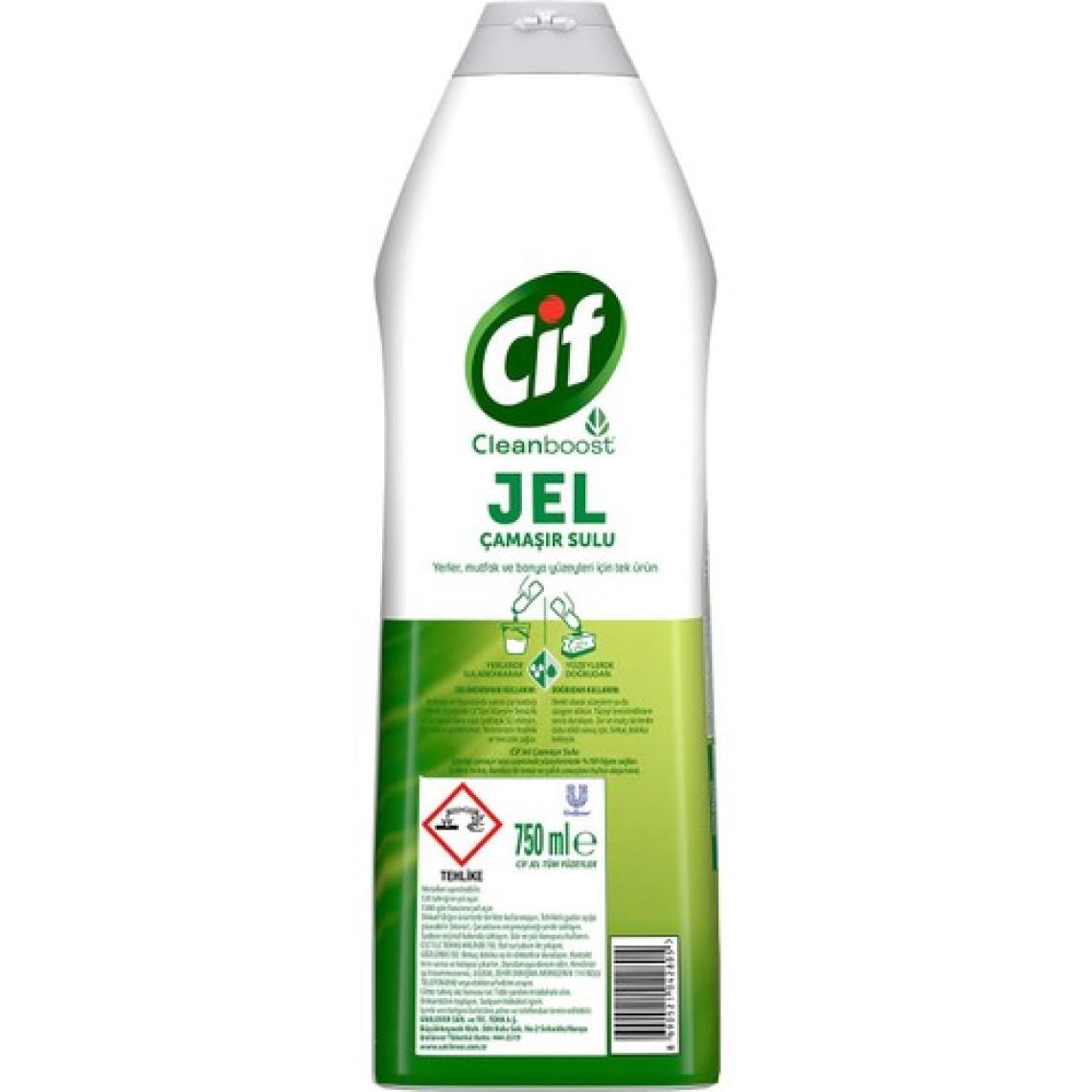 Cif Jel Yüzey Temizleyici Tüm Yüzeyler İçin Çamaşır Suyu Katkılı Bahar Ferahlığı 750 ML