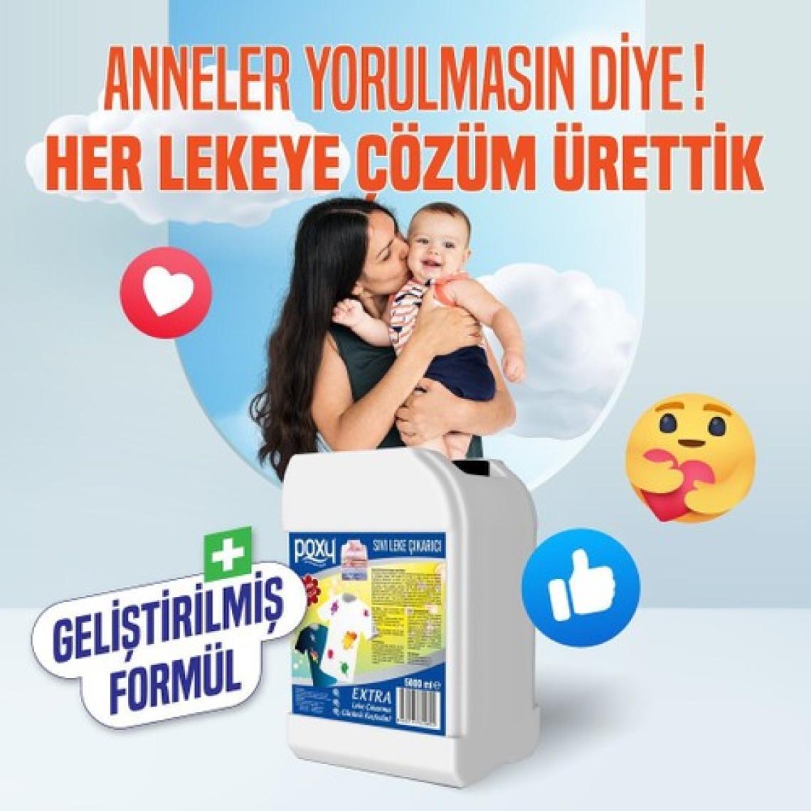 Poxy Sıvı Leke Çıkarıcı 1 lt Çamaşır Lekesi Halı Koltuk Tekstil Kıyafet Ayakkabı Leke Çıkarıcı Konsantre
