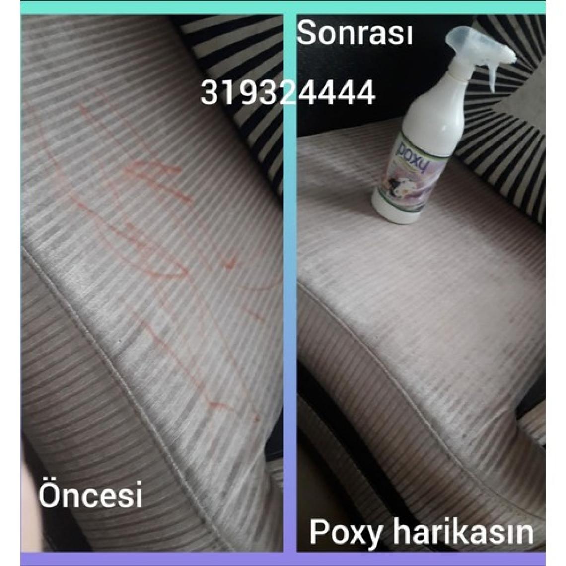 Poxy Sıvı Leke Çıkarıcı 1 lt Çamaşır Lekesi Halı Koltuk Tekstil Kıyafet Ayakkabı Leke Çıkarıcı Konsantre