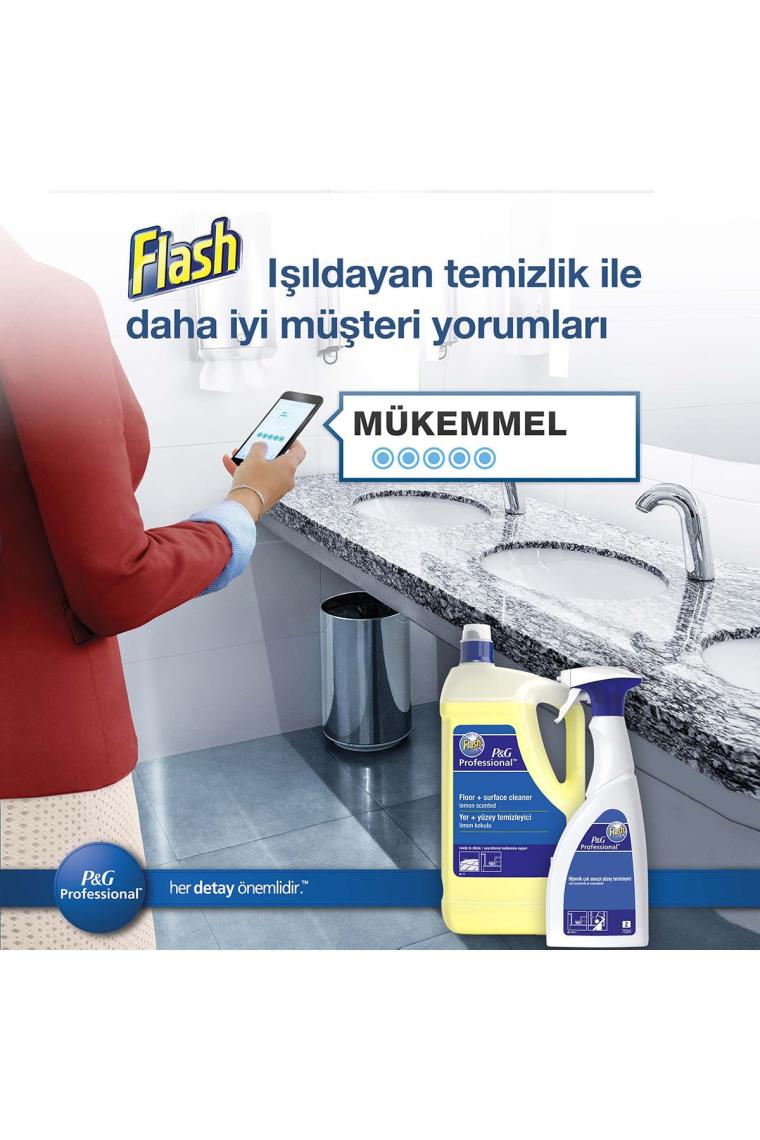 Professional Hijyenik Çok Amaçlı Yüzey Ve Cam Temizleyici Sprey 750 ml