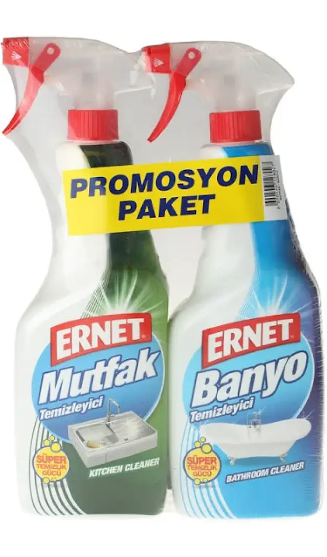 Ernet Mutfak Temizleyici 750 ml + Banyo Temizleyici 750 ml