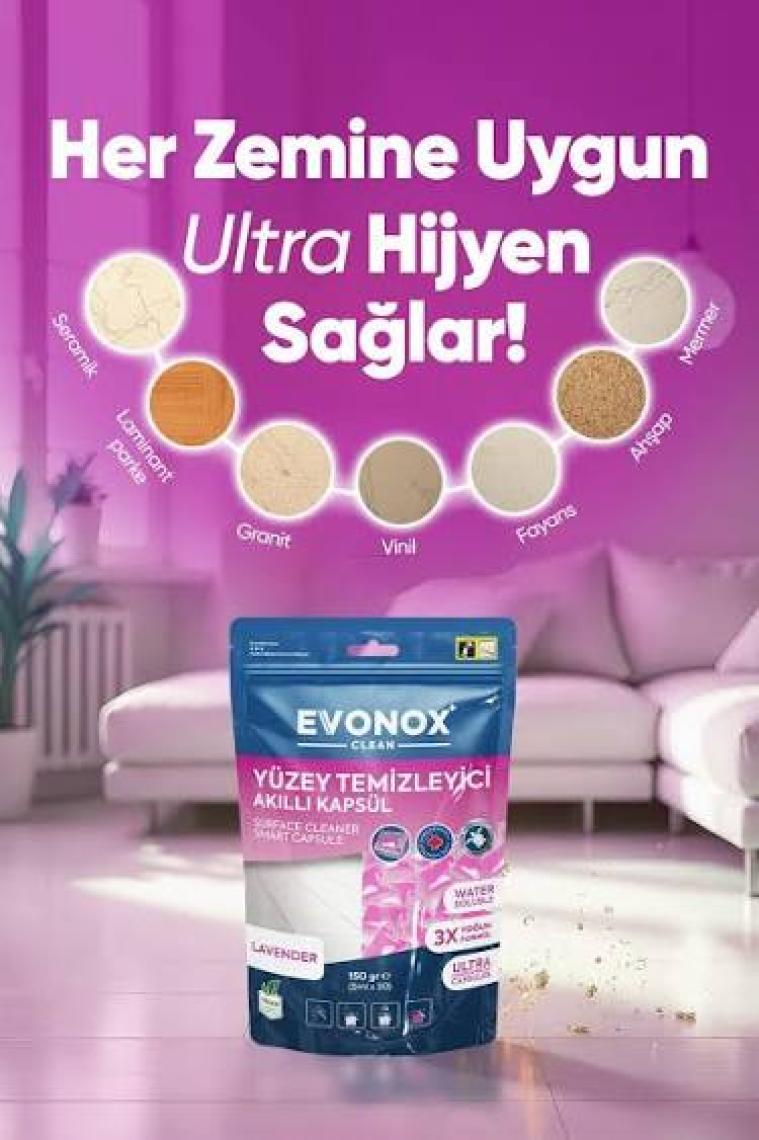 Evonox Clean Yüzey Temizleyici Akıllı Kapsül Lavanta Kokulu