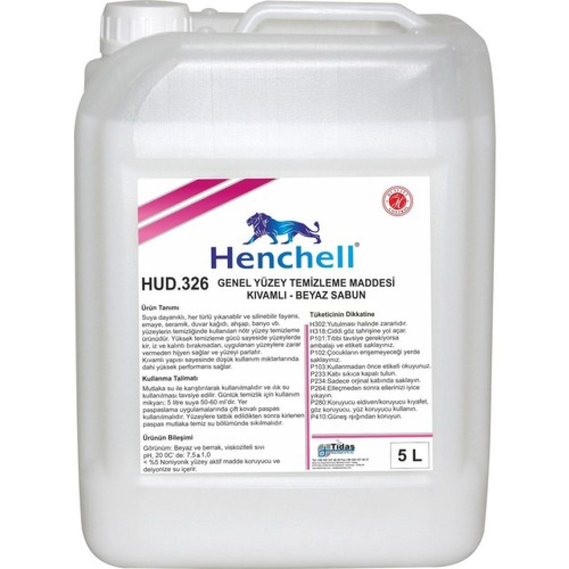 Henchell Genel Yüzey Temizleme Ultra Beyaz Sabun 5 Lt