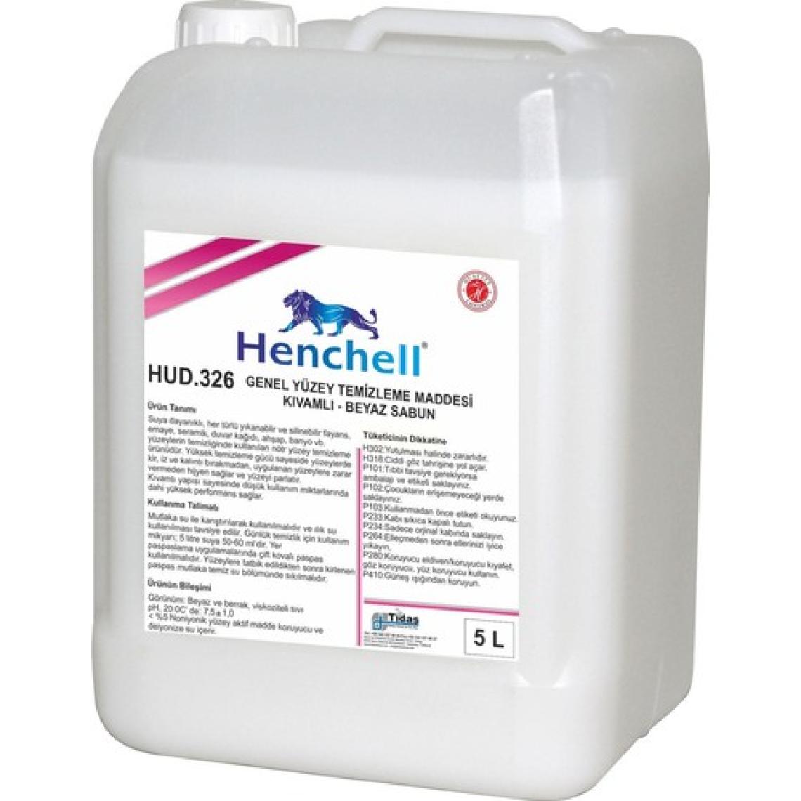 Henchell Genel Yüzey Temizleme Ultra Beyaz Sabun 5 Lt