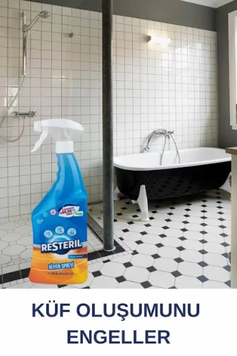 Resteril Hijyen Spreyi 3x750ml Buzdolabı Temizleyici Banyo Küf Giderici Klozet Kapağı Dezenfektan