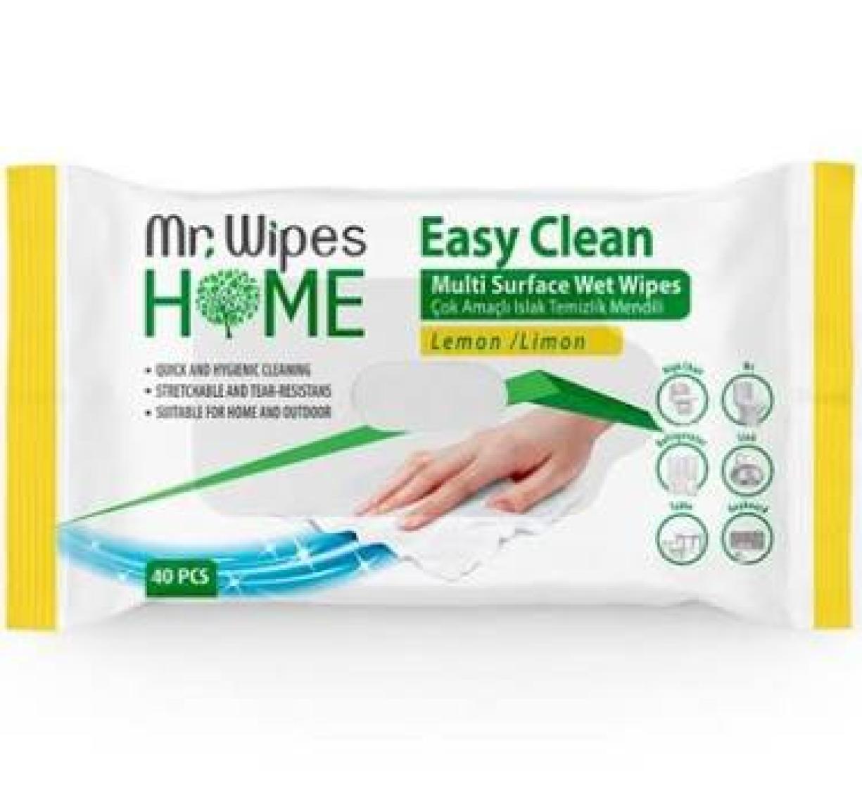 Farmasi Mr.wıpes Easy Clean Temizleme Mendili Limon Kokulu 40 Adet