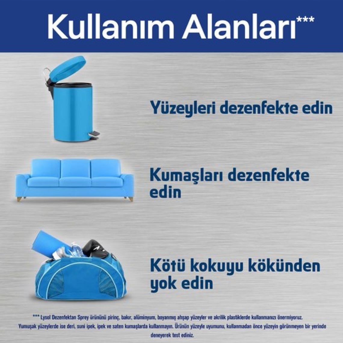 Lysol Dezenfektan Sprey Temizliğin Esintisi 6'lı, Yüzeyler için, 6x400 ml