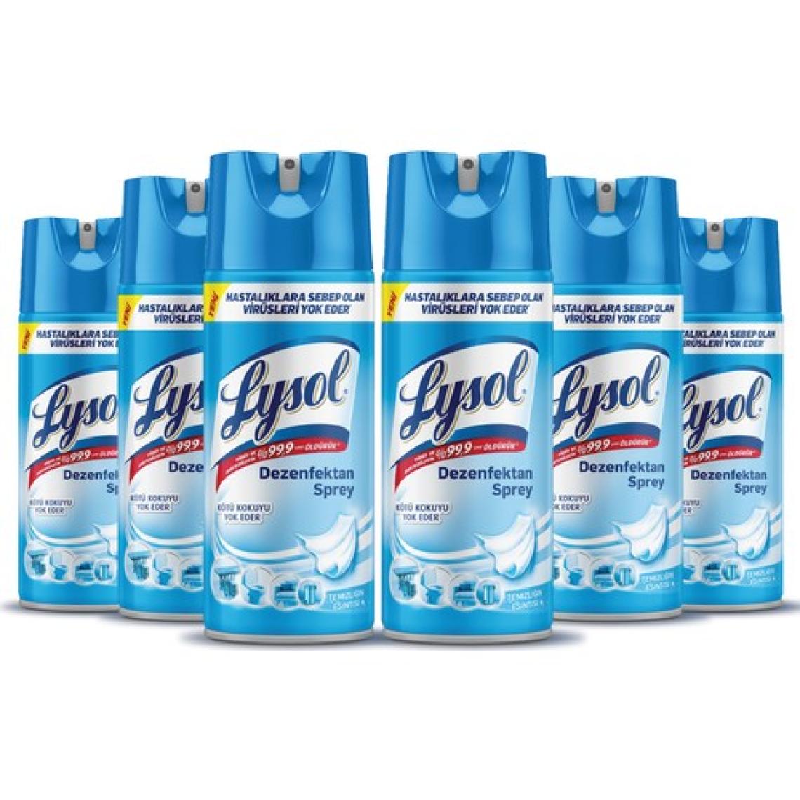 Lysol Dezenfektan Sprey Temizliğin Esintisi 6'lı, Yüzeyler için, 6x400 ml