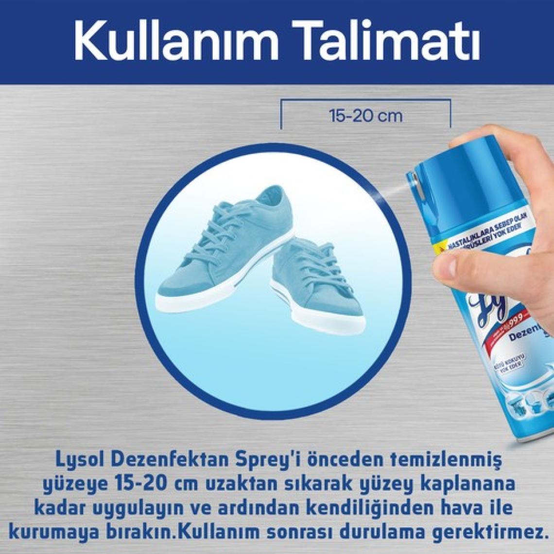 Lysol Dezenfektan Sprey Temizliğin Esintisi 6'lı, Yüzeyler için, 6x400 ml