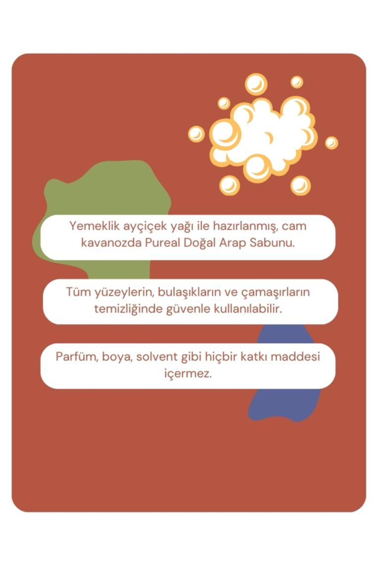 Pureal Doğal Arap Sabunu - Limon ve Portakal Uçucu Yağlı
