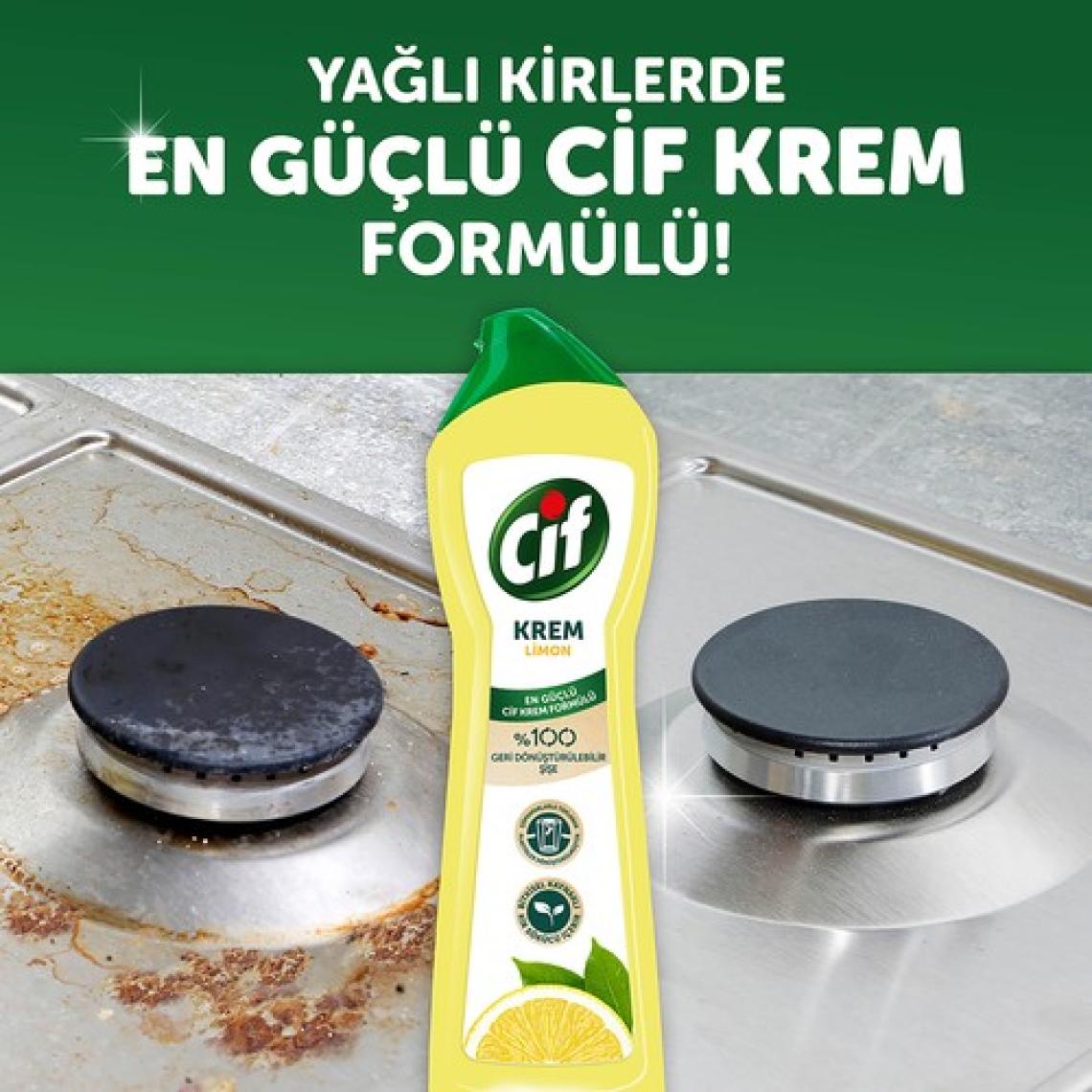 Cif Krem Yüzey Temizleyici Limon 750ML  + Cif Amonyaklı 750ML + Cif Sprey Aerosol 400ML