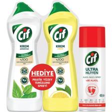Cif Krem Yüzey Temizleyici Limon 750ML  + Cif Amonyaklı 750ML + Cif Sprey Aerosol 400ML
