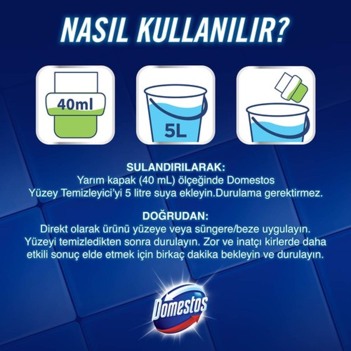 Domestos Tüm Zeminlerde Bahar Çiçekleri Yüzey Temizleyici 1.5 lt