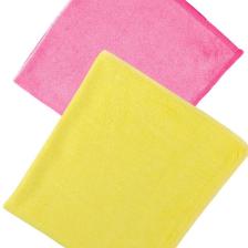 Universal Parlak Doku 2li Mikrofiber 50x70cm Temizlik Bezi - Pembe/sarı