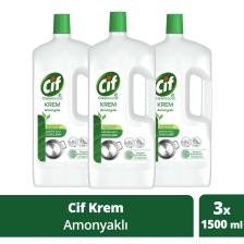 Cif Krem Yüzey Temizleyici Amonyaklı Klor Boya Fosfat Paraben Içermez 1500   ml 3 Adet
