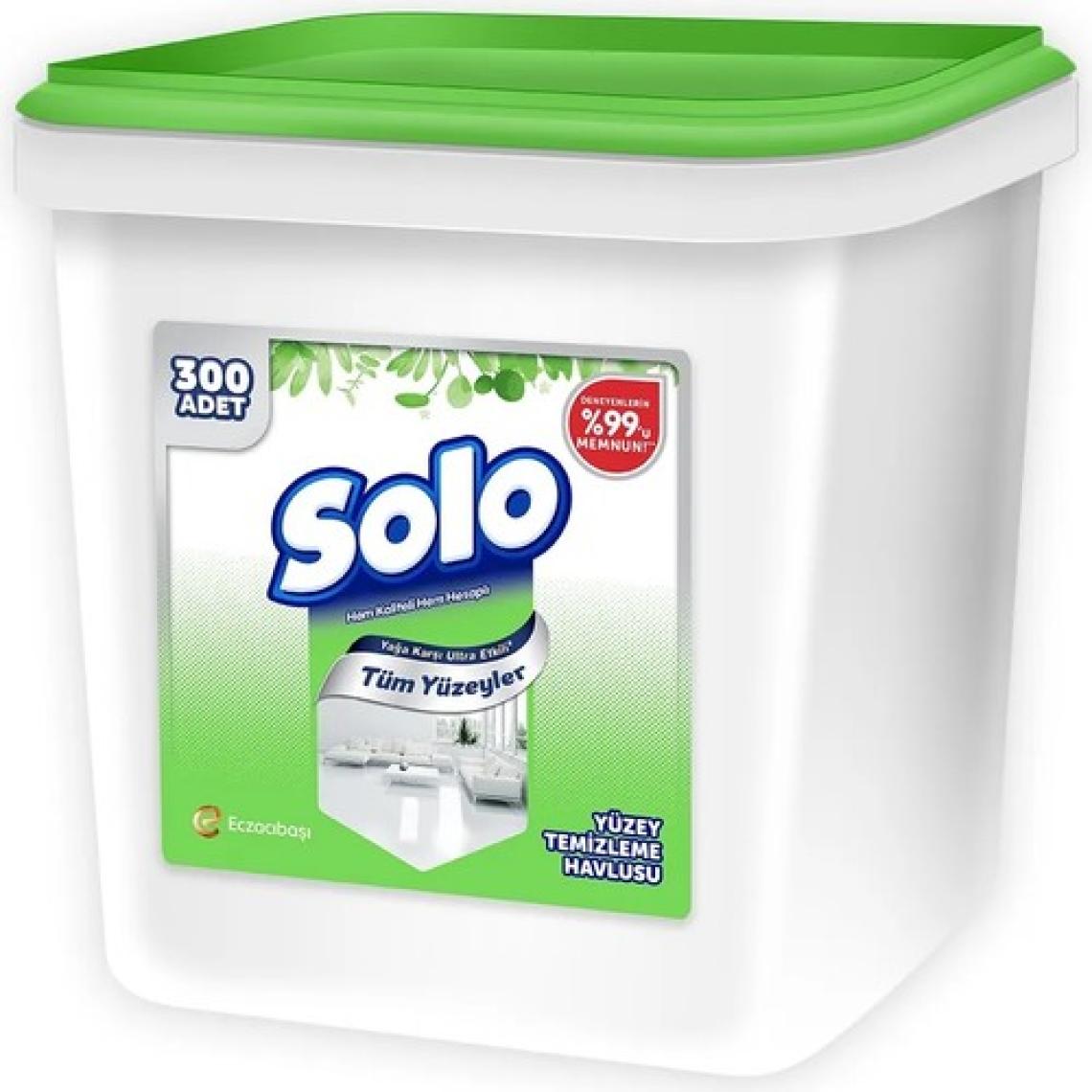 Solo Tüm Yüzeyler Kova Islak Temizlik Mendili 300 Yaprak