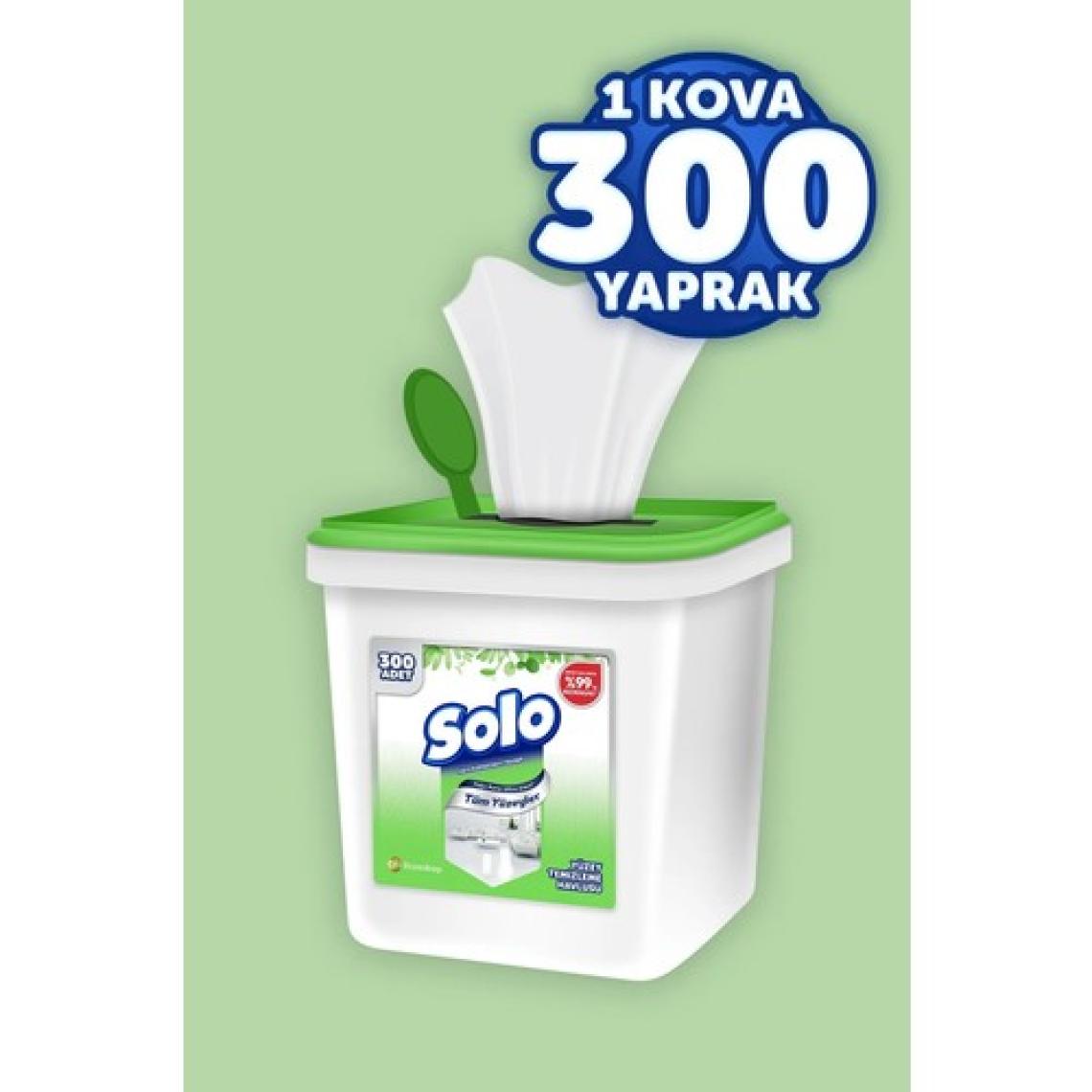 Solo Tüm Yüzeyler Kova Islak Temizlik Mendili 300 Yaprak
