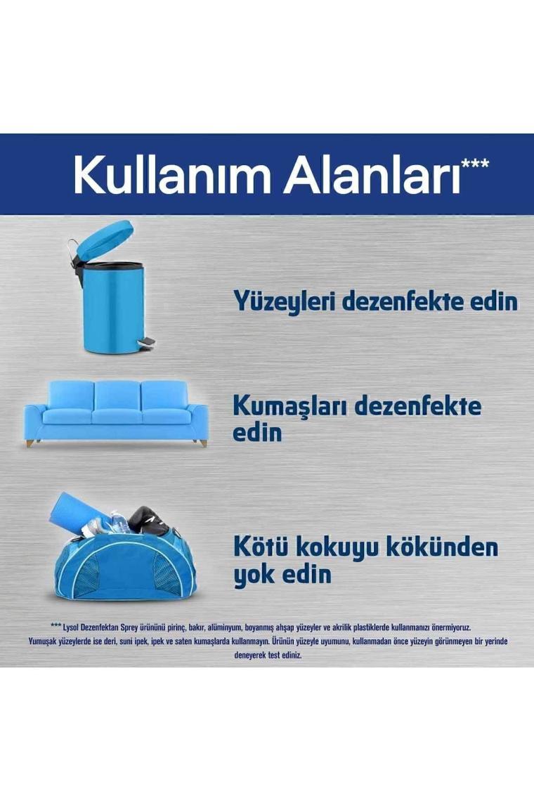 Lysol Dezenfektan Sprey Temizliğin Esintisi 3'lü, Yüzeyler için, 3x400 ml