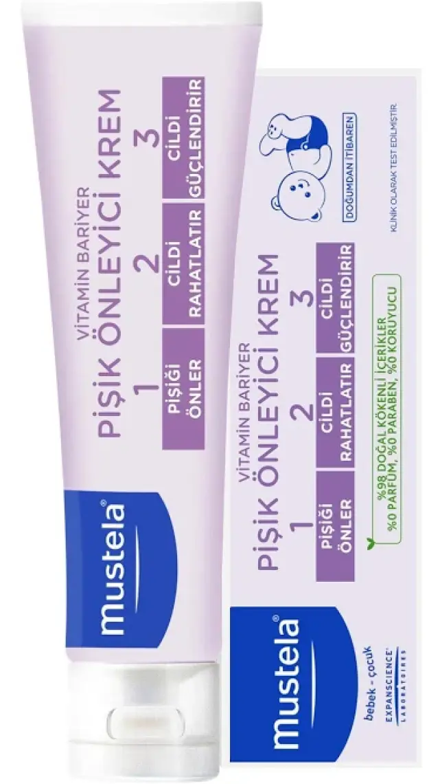 Mustela Pişik Önleyici Krem - Hassas Bebek Cildini Korur ve Rahatlatır, 100 ml
