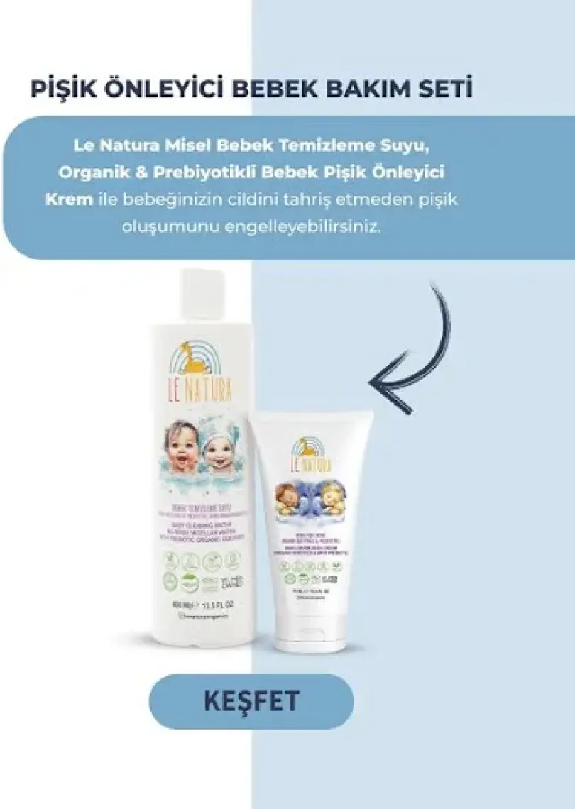 Le Natura , Vegan ve Prebiyotikli Bebek Pişik Kremi - Sarı Kantaron Özlü ve Hodan Yağlı 75 ml