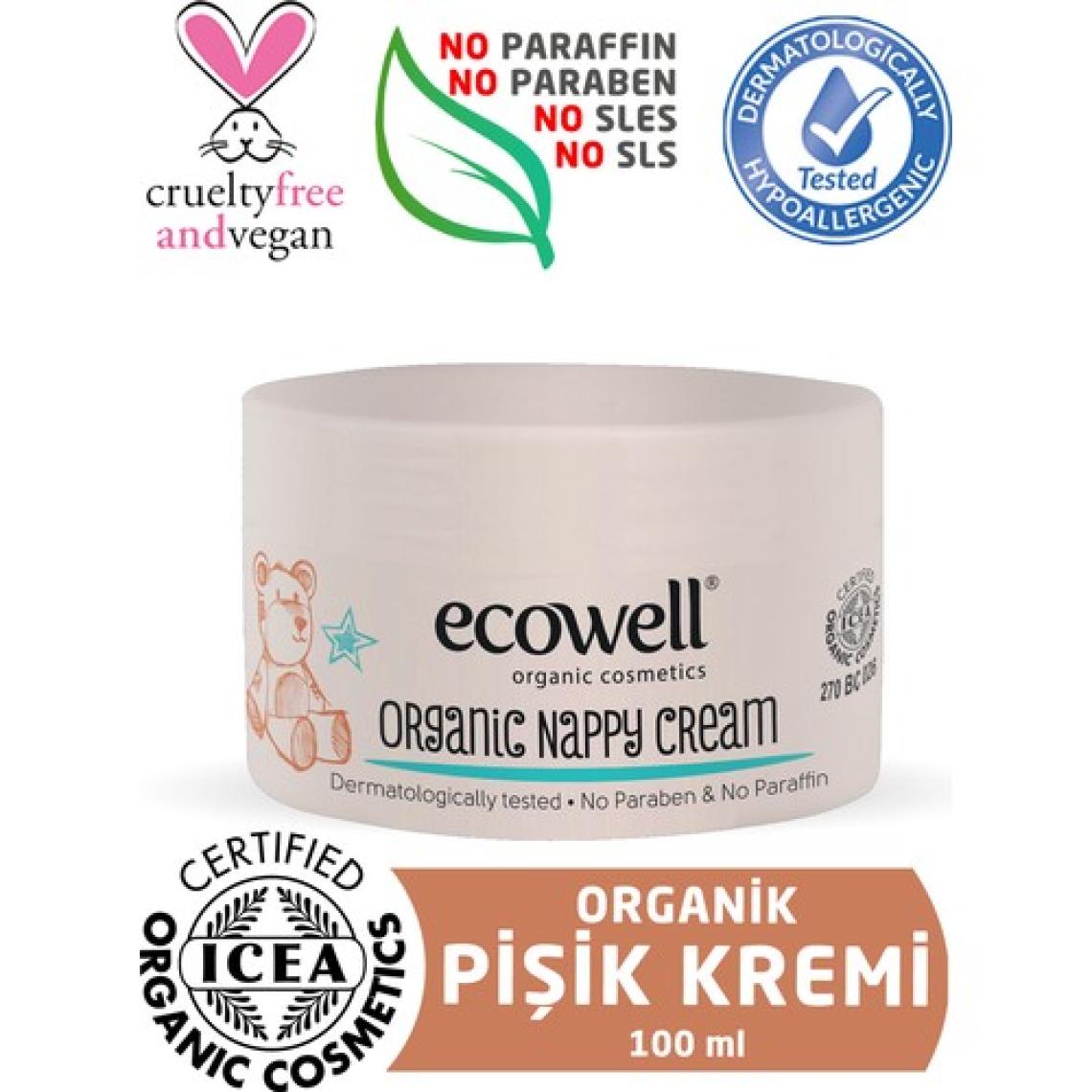 Ecowell Organik Pişik Kremi - 100 ml
