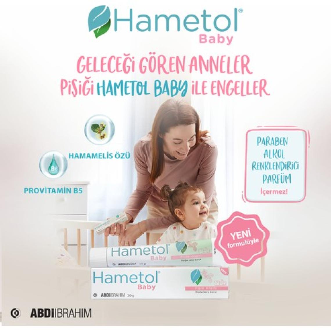 Hametol Baby Pişik Önleyici Krem - 30 ml Tüp, Hassas Ciltler için Hamamelis Virginiana ve Provitamin B5 ile Zenginleştirilmiştir