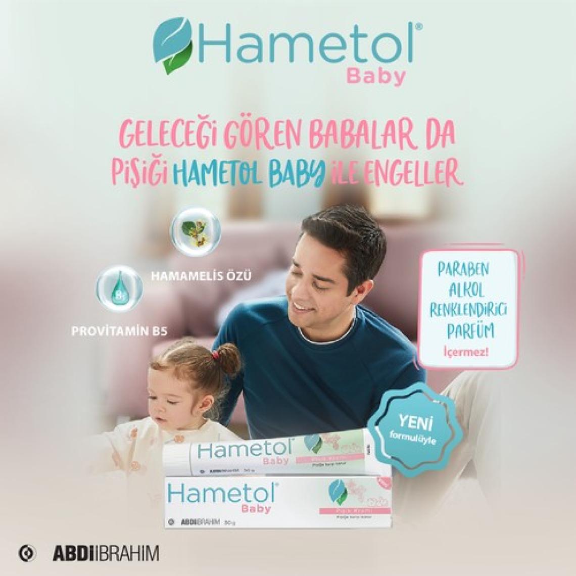 Hametol Baby Pişik Önleyici Krem - 30 ml Tüp, Hassas Ciltler için Hamamelis Virginiana ve Provitamin B5 ile Zenginleştirilmiştir