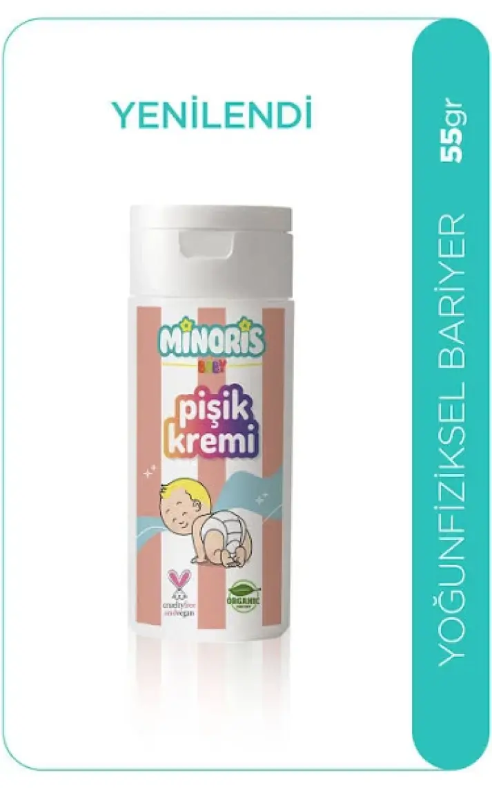 Minoris Baby Pişik Kremi 55 gr - Vegan Sertifikalı Organik Içerik