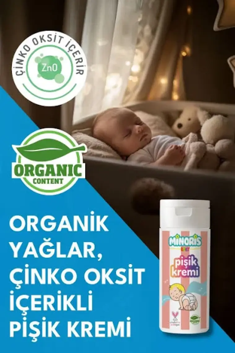Minoris Baby Pişik Kremi 55 gr - Vegan Sertifikalı Organik Içerik