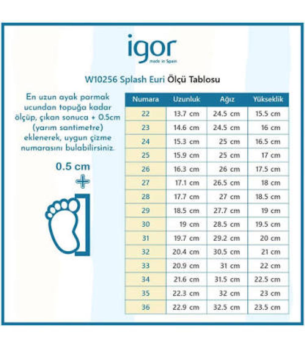 Igor W10256 Splash Eurı Koyu Gri Erkek Çocuk Yağmur Çizmesi