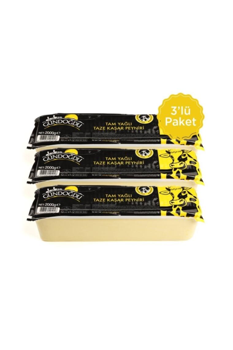 Taze Kaşar Peynir 2000gr 3'lü
