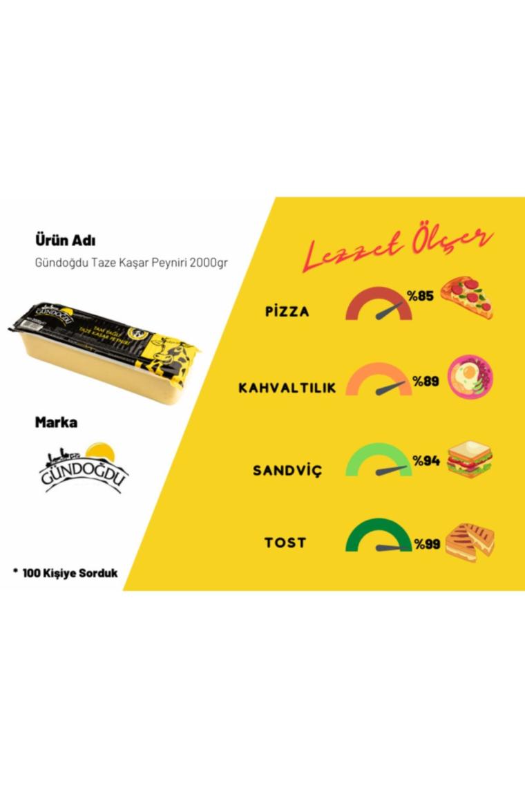 Taze Kaşar Peynir 2000gr 3'lü
