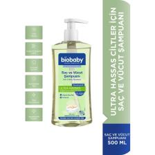 Biobaby Ultra Hassas Saç Ve Vücut Şampuanı 500 ml Prebiyotik Allman Papatyası - Organik Içerik 2 Li Set