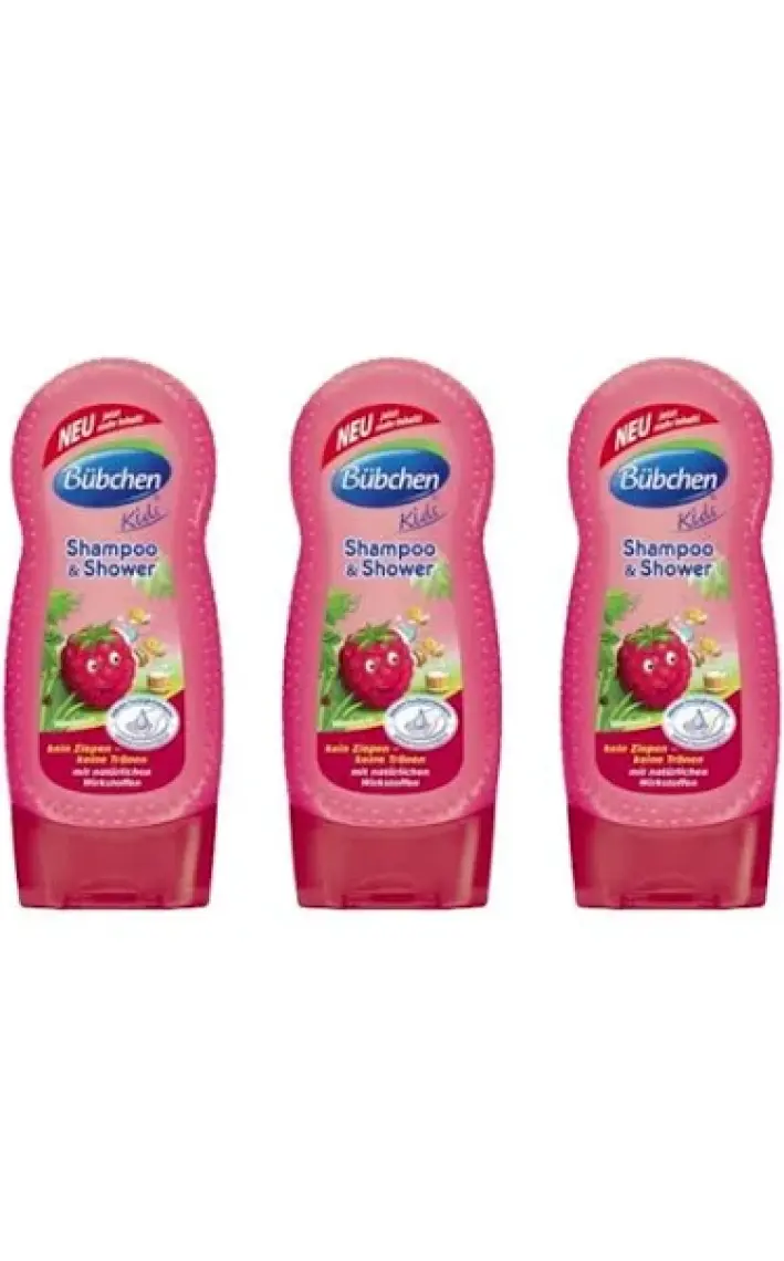 Bübchen Frambuazlı Çocuk Şampuanı ve Duş Jeli 230 ml x 3 Adet
