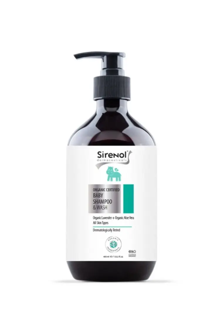 Sirenol Organik Bebek Saç Vücut Şampuanı 400 ml ve Sirenol Organik Bebek Losyonu - Yenidoğan 250 ml Set