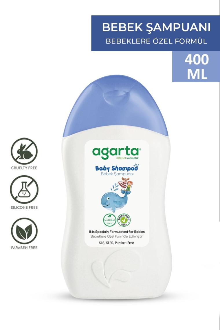 Agarta Erkek Bebek ve Çocuk Şampuanı 400 ml - Doğal Vitamin ve Minerallerle Zengin, Paraben, SLS ve SLES İçermeyen, Dermatolojik Olarak Test Edilmiştir
