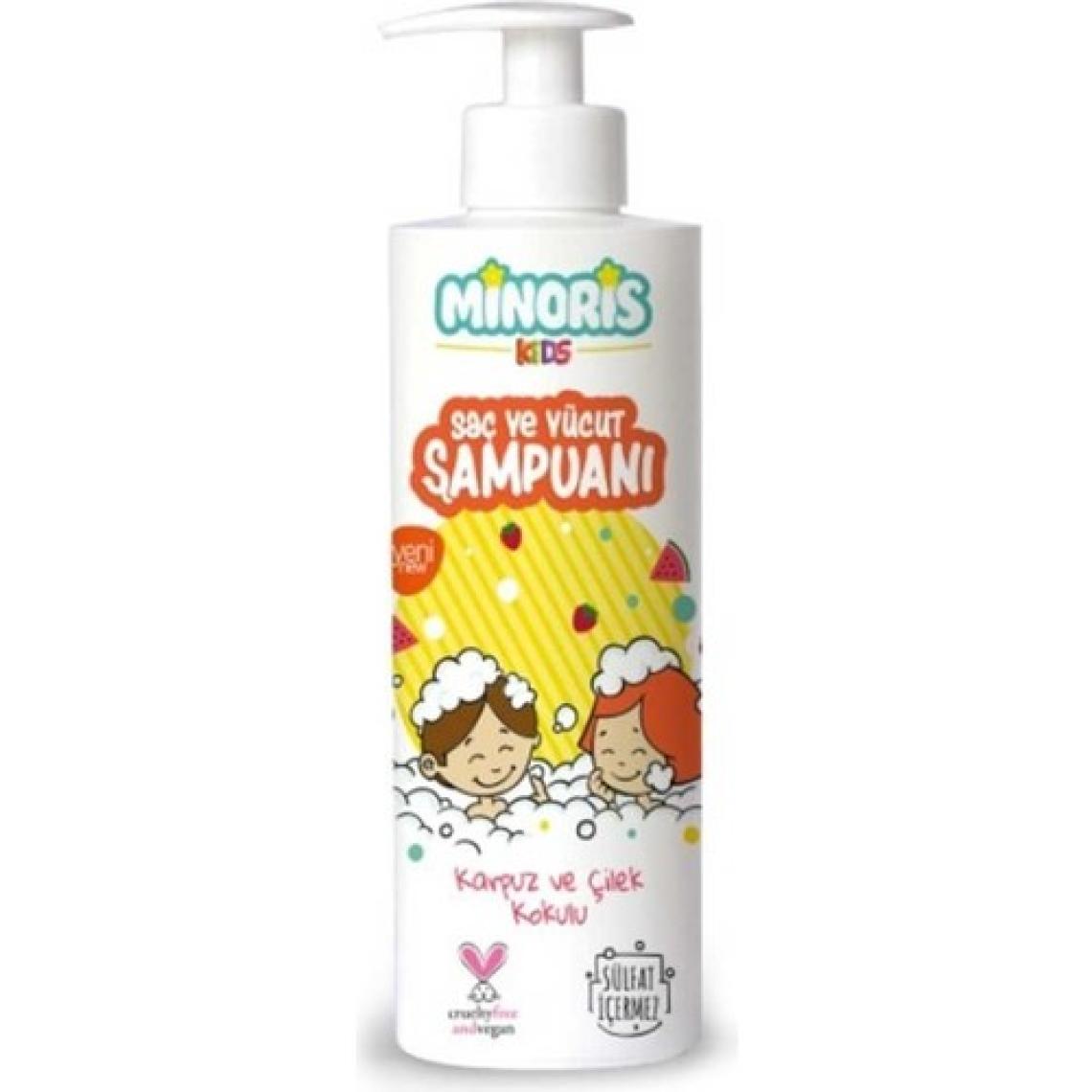 Minoris Kids Organik Saç ve Vücut Şampuanı Karpuz Çilek Kokulu 400ml