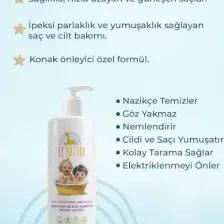 Le Natura Organik & Vegan Sertifikalı, Glutensiz Bebek  Saç ve Vücut Şampuanı - 400 ml